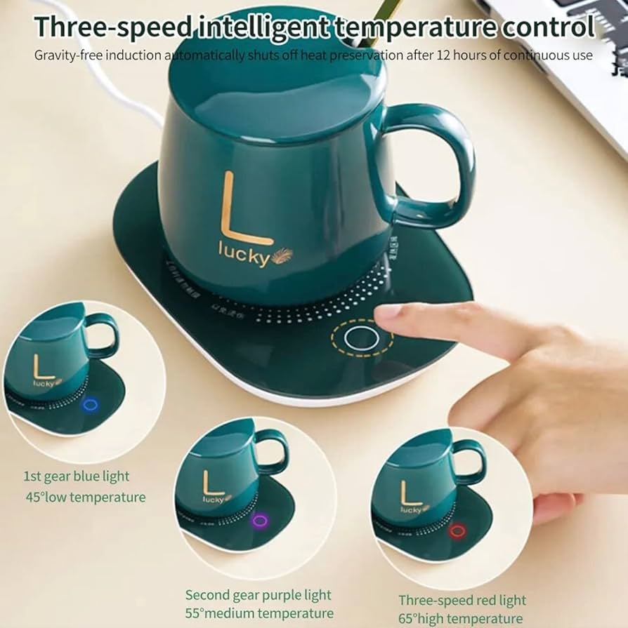 Taza De Café Con Calentador Eléctrica