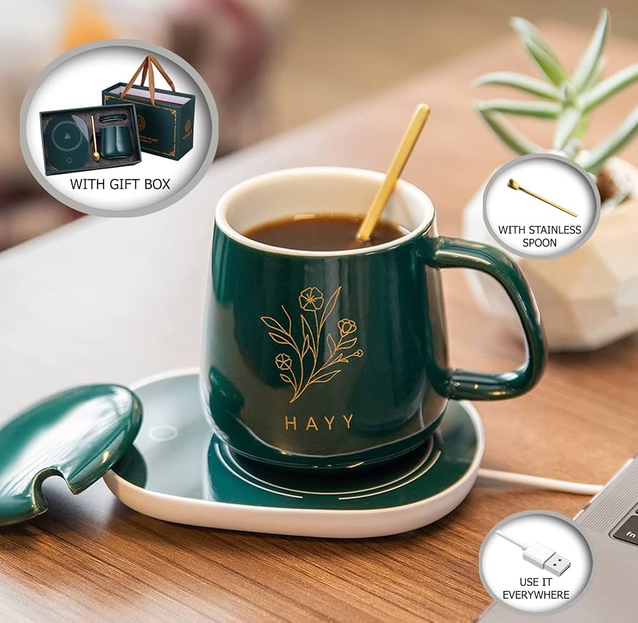 Taza De Café Con Calentador Eléctrica